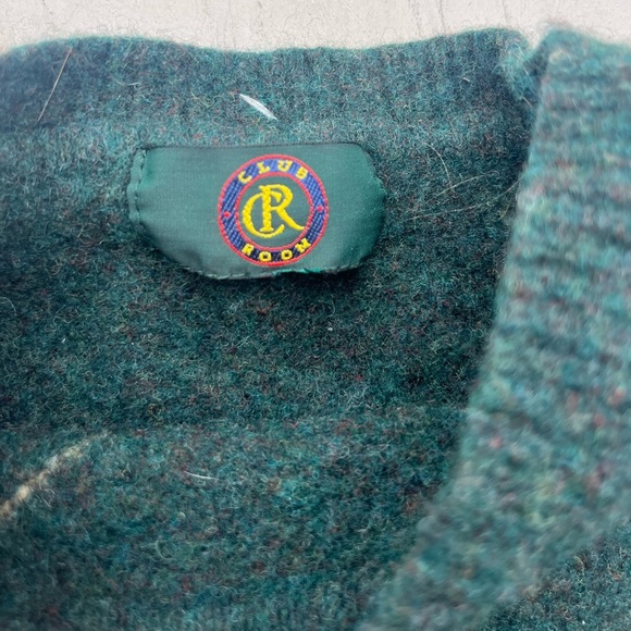 Women’s Club Room Sweater Multicolor Argyle NO SIZE Grandma Wool Prep Academia - Picture 4 of 11